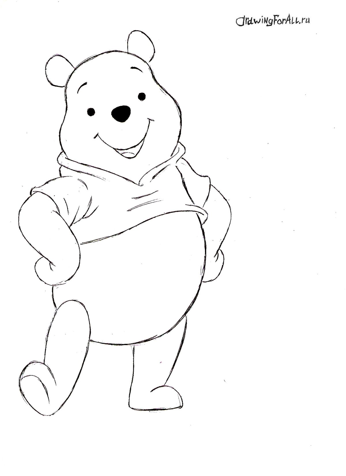 Винни пух Дисней для срисовки