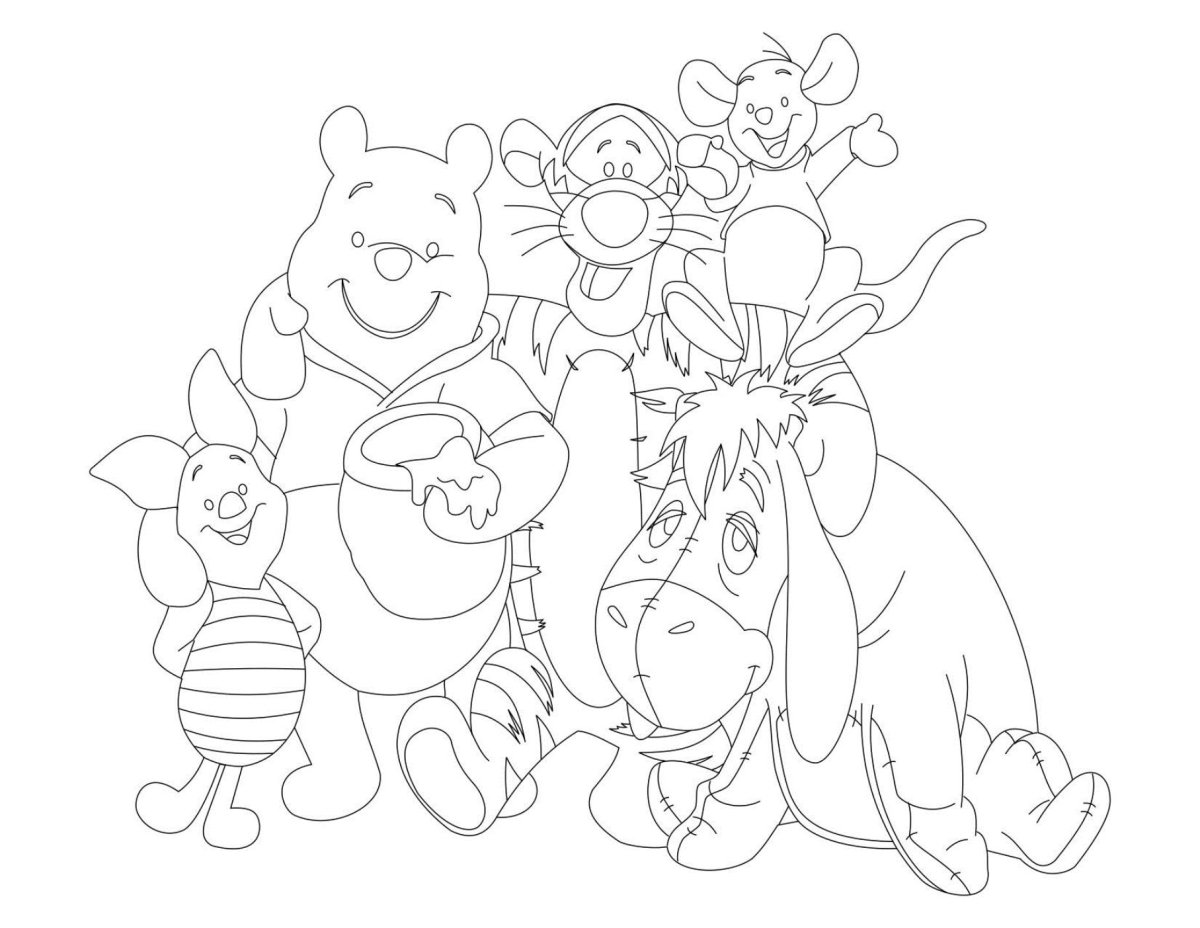 А мили Винни ПУХРАСКРАСКА