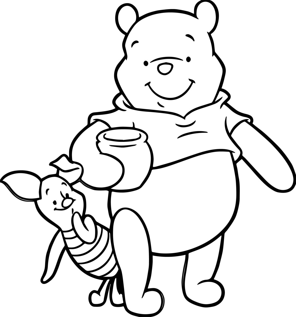 Винни пух черно белые картинки