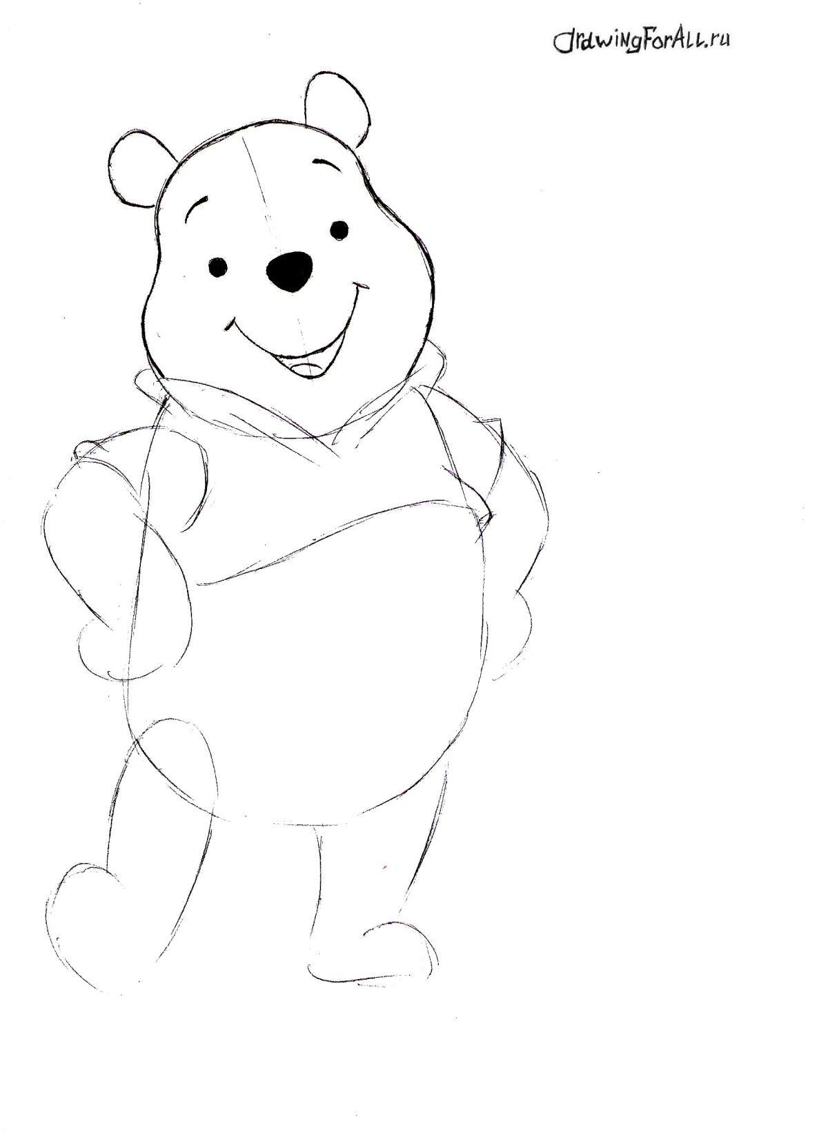 Винни пух рисунок карандашом