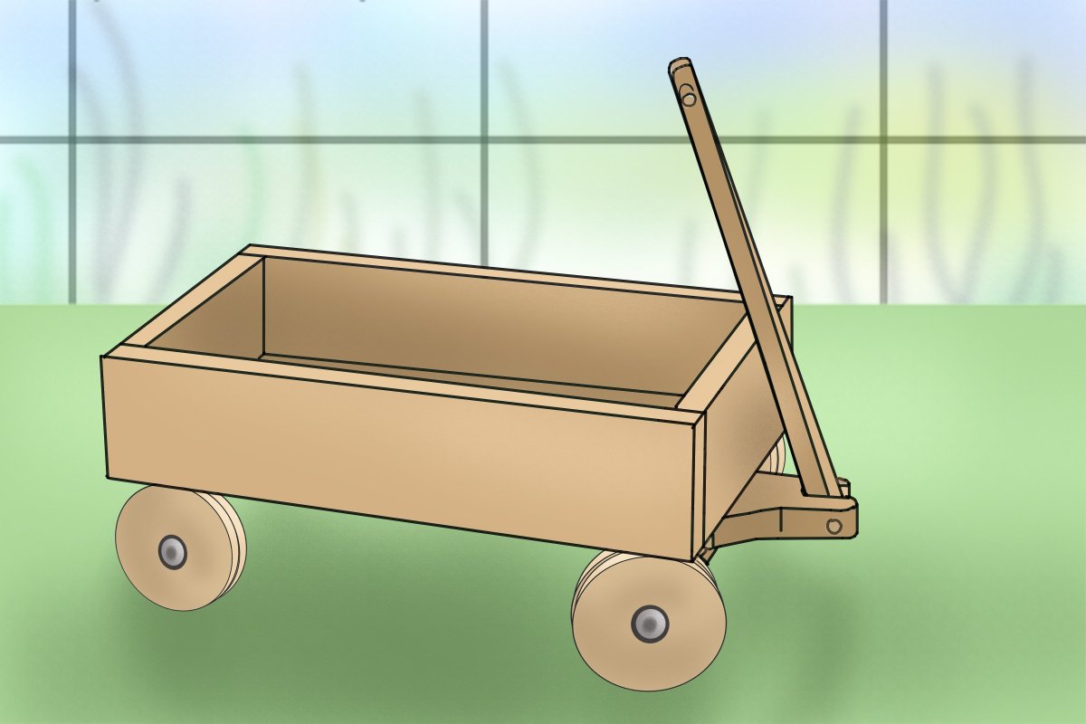 Телега рисование