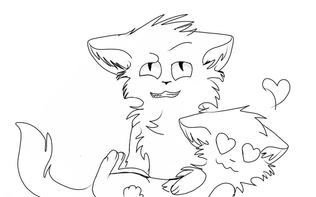 Коты Воители лайны для Пейнта