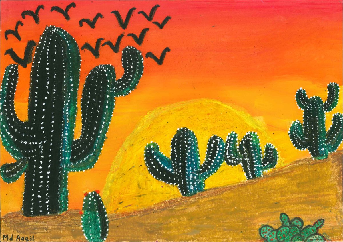 Аппликация на тему пустыня