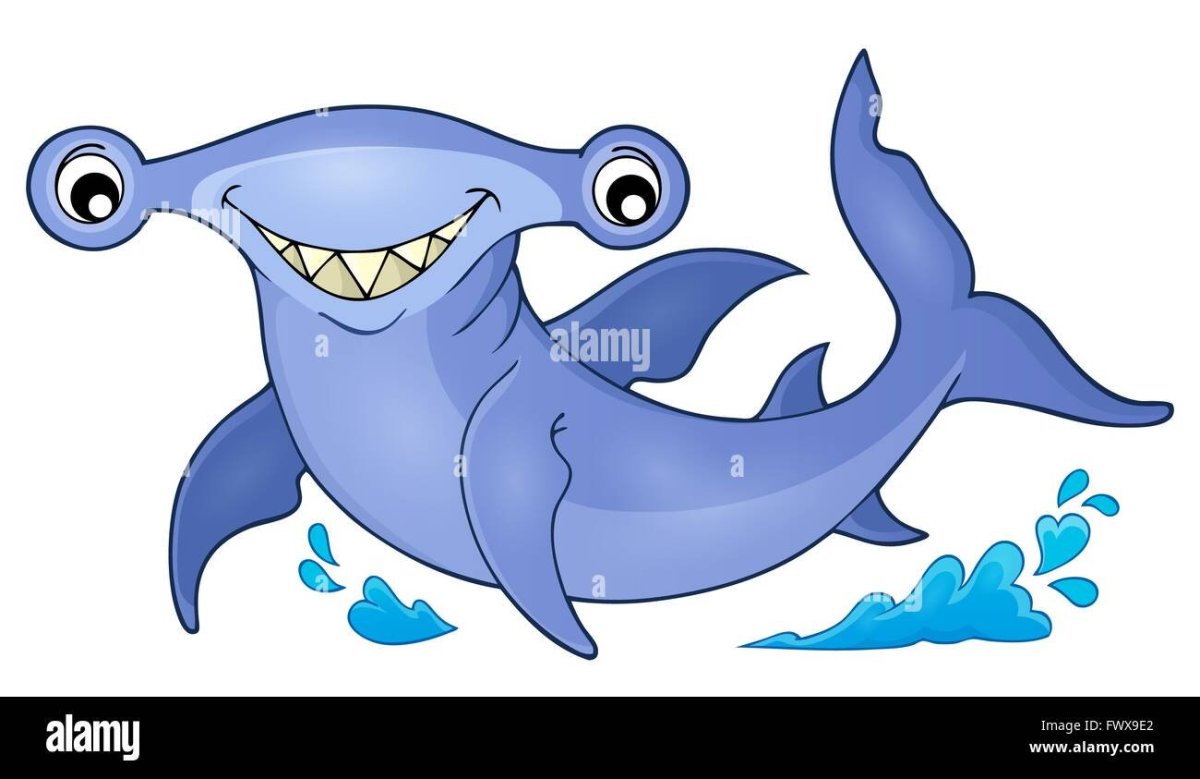 Рыба молот мультяшная