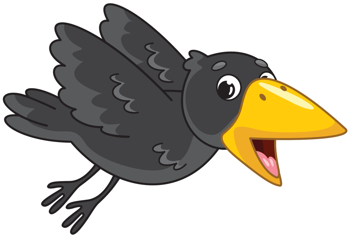 Ворона мультяшная