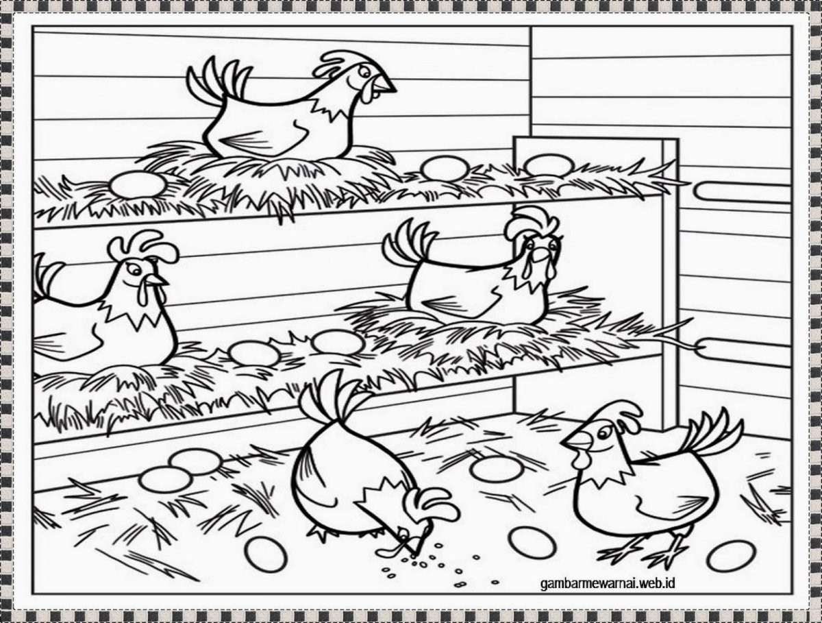 Домик для курочки с цыплятами