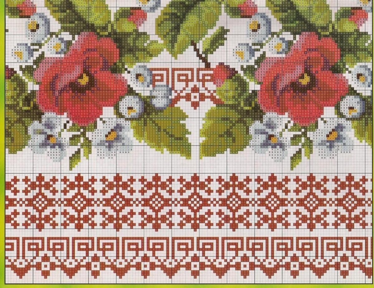 Схема вышивки рушника