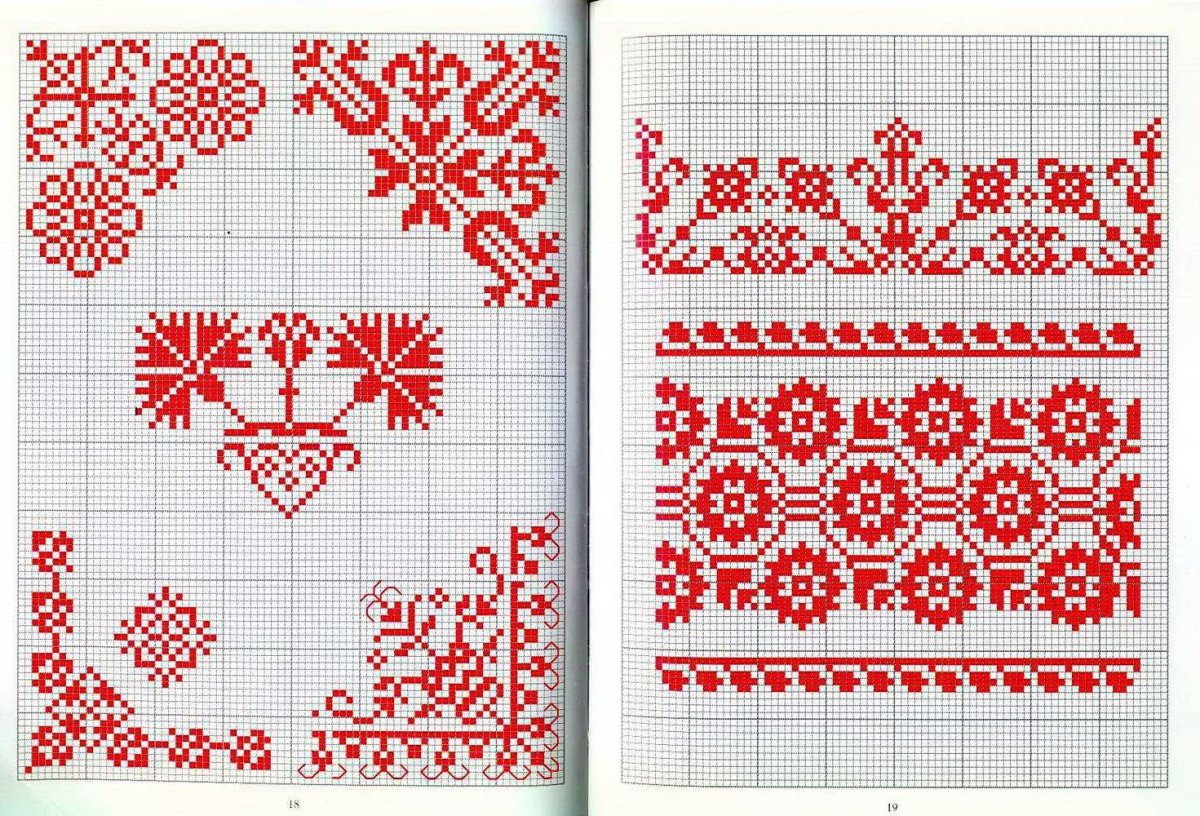 Схема вышивки рушника