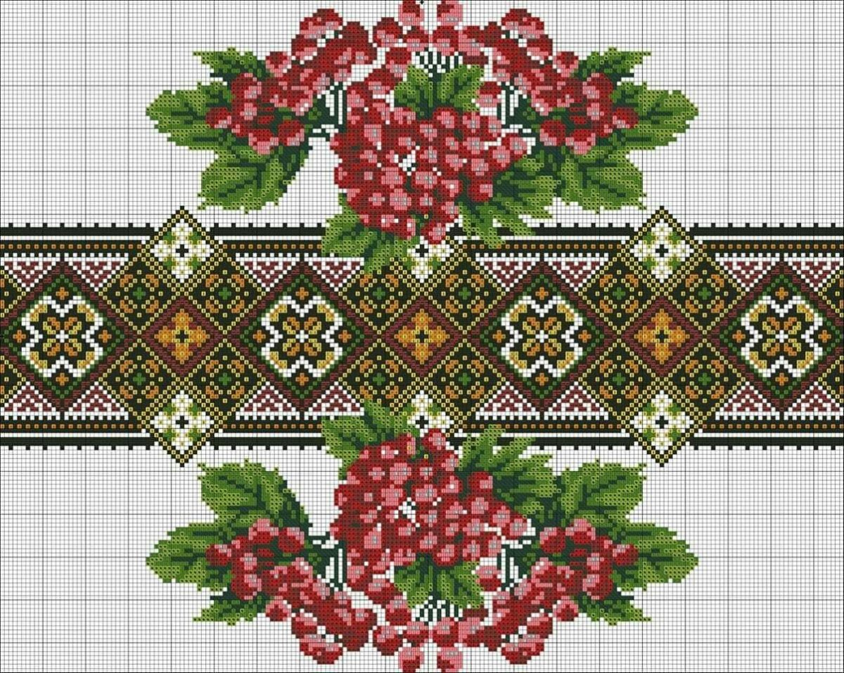 Кубанская вышивка крестом рушники