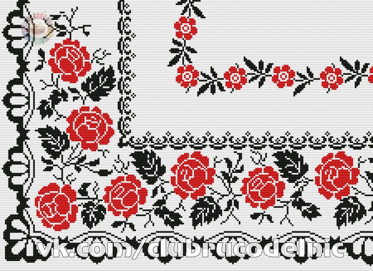 Узор для вышивки скатерти