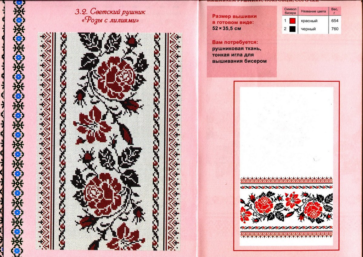 Рушники на иконы вышитые крестом и схема