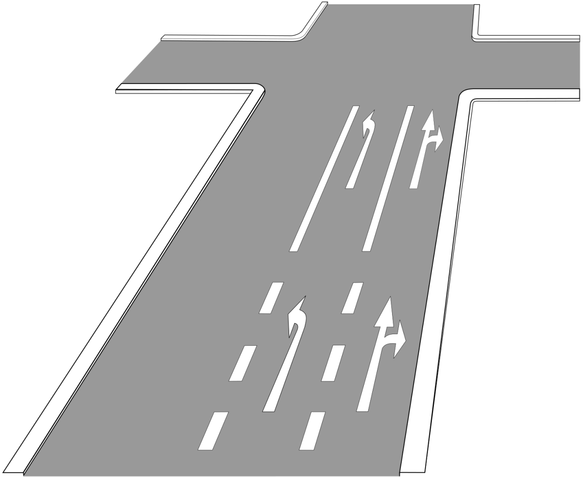 Нанесение разметки на дорогу