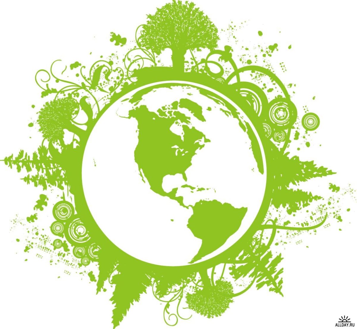 Окружающая среда на белом фоне