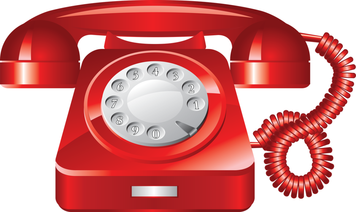 Телефонный аппарат на прозрачном фоне