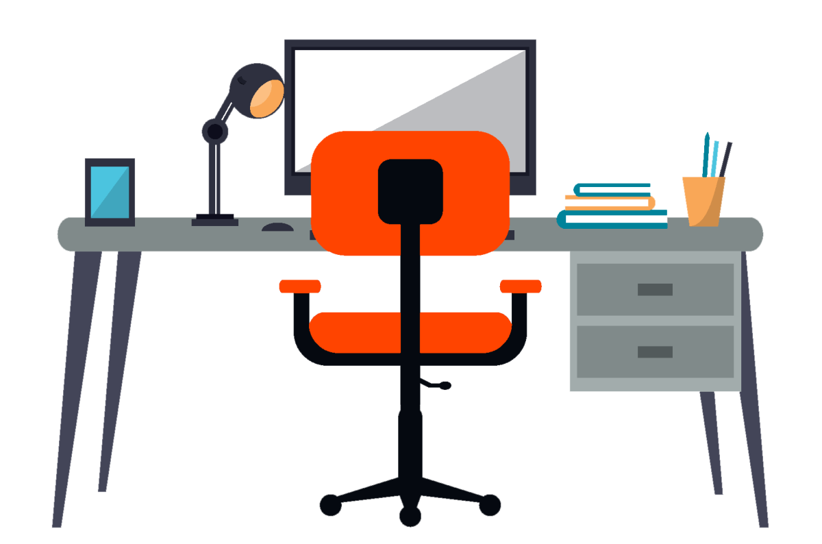 Рабочее место иллюстрация
