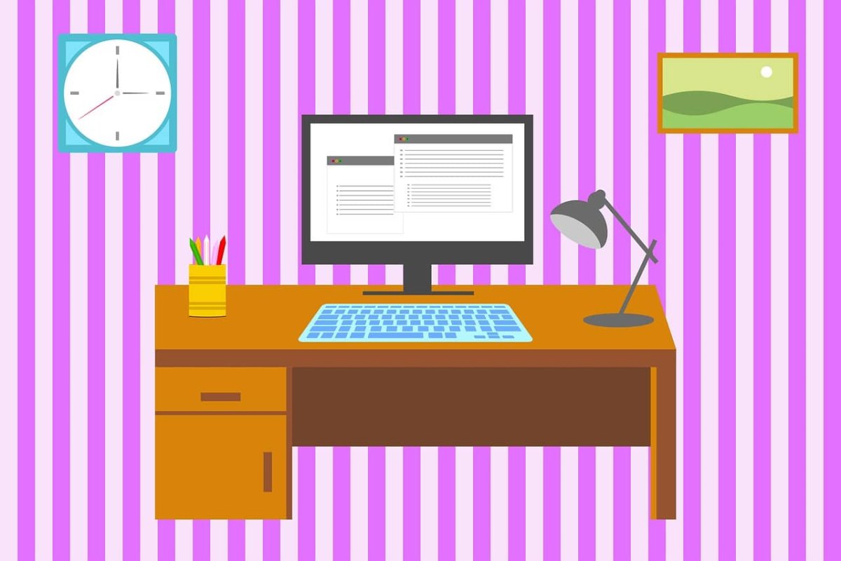 Рабочее место рисунок