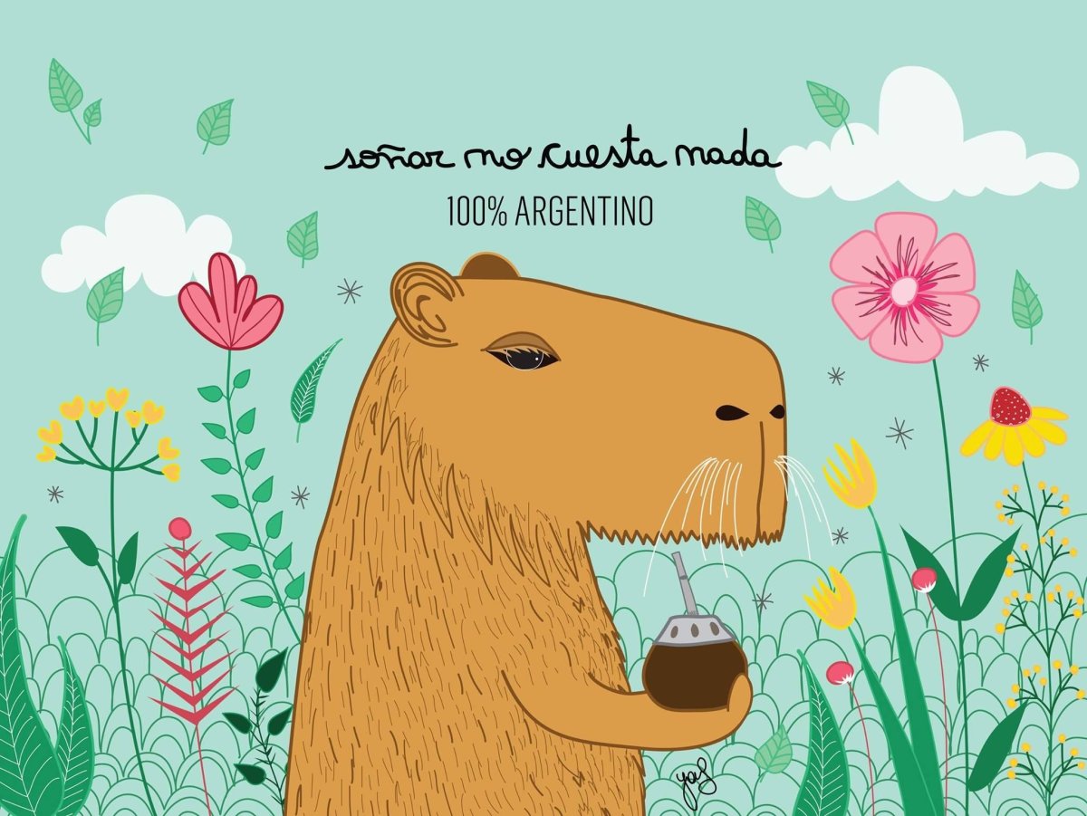 Милая капибара арт