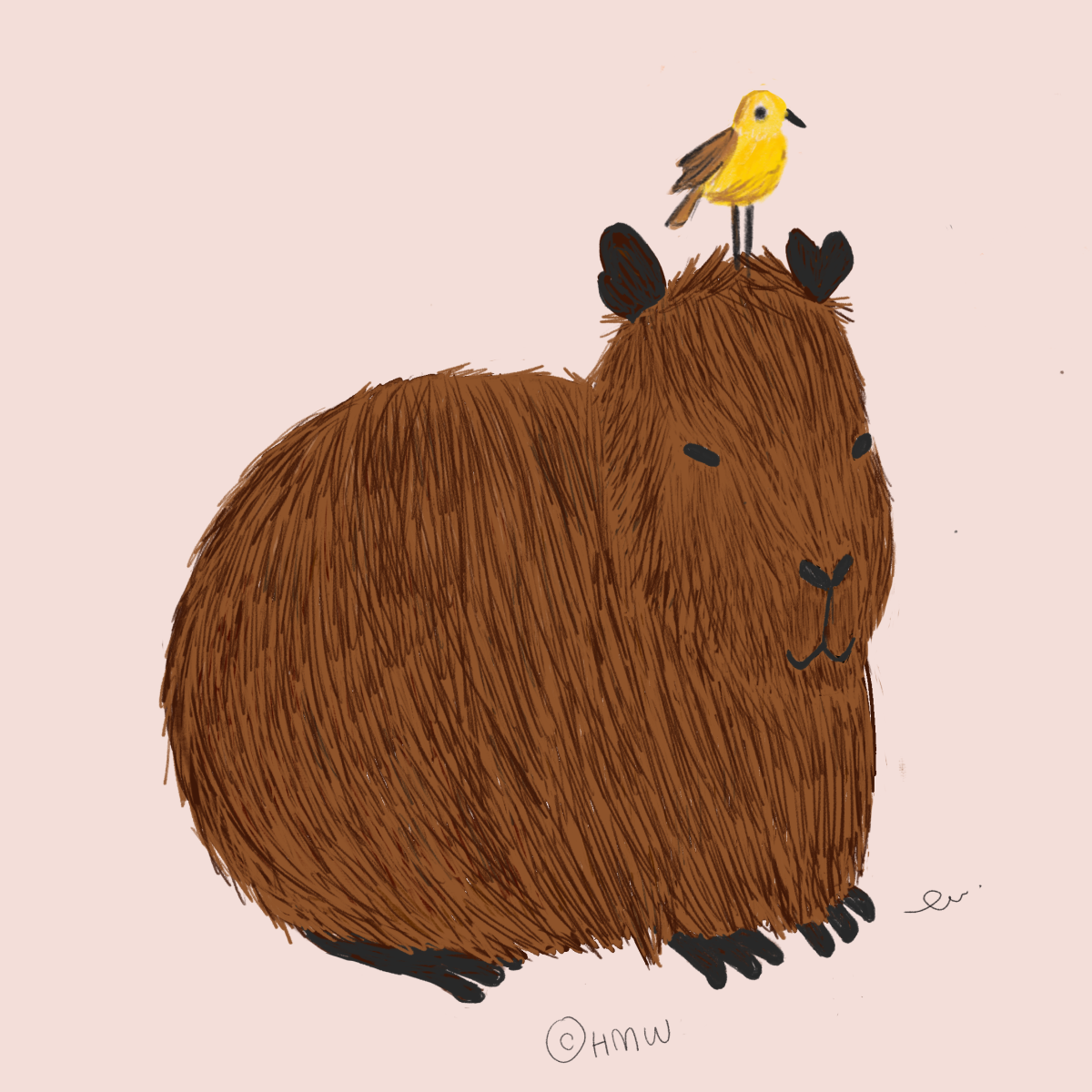 Капибара тату