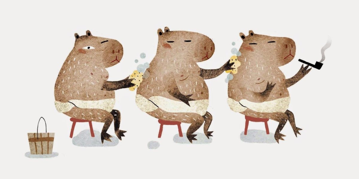 Рисунок смешной капибары