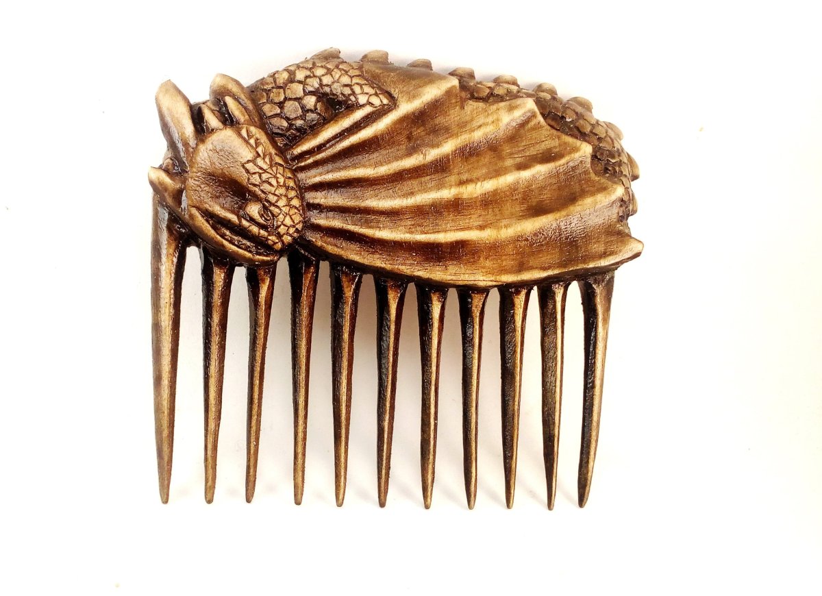 Старинный деревянный гребень для волос