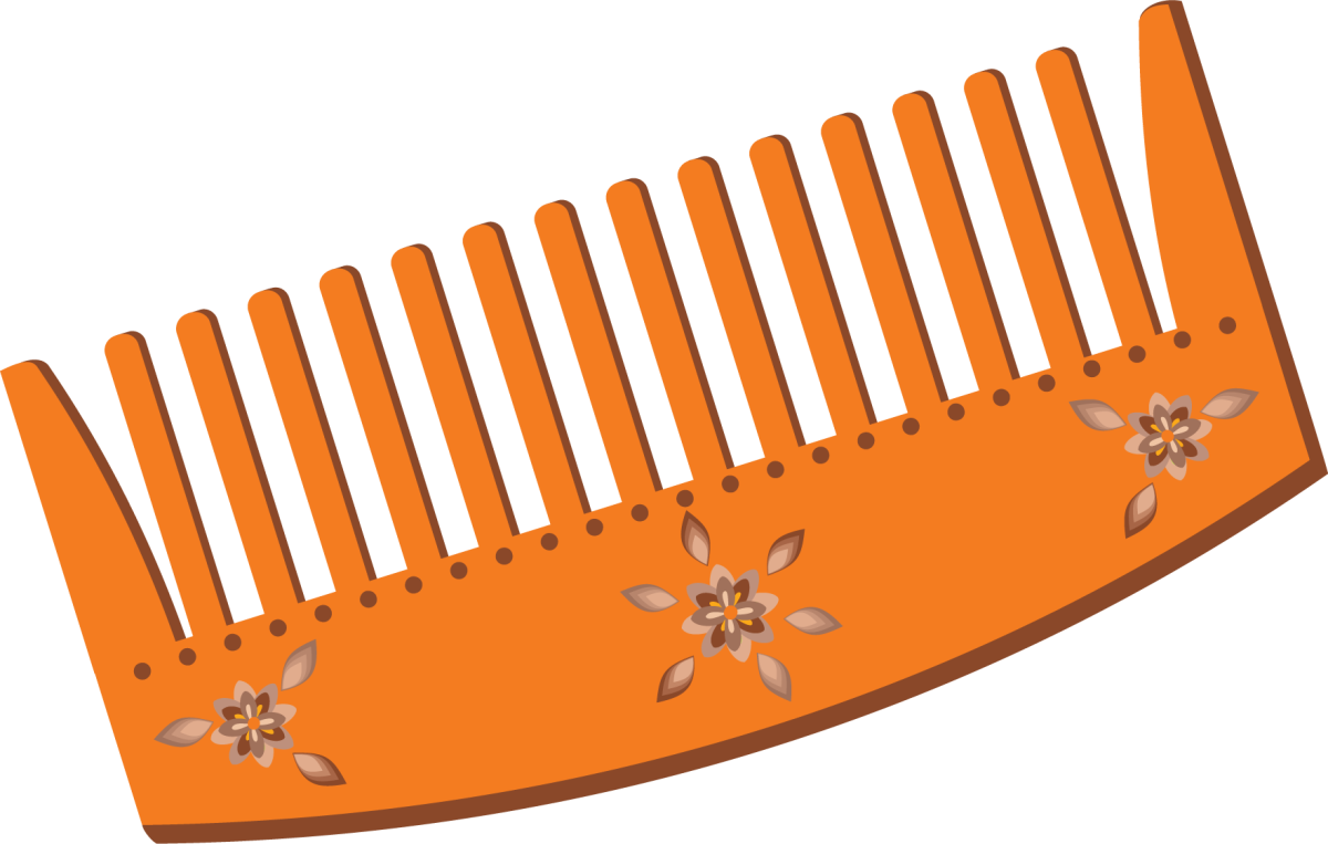 Расческа на прозрачном фоне