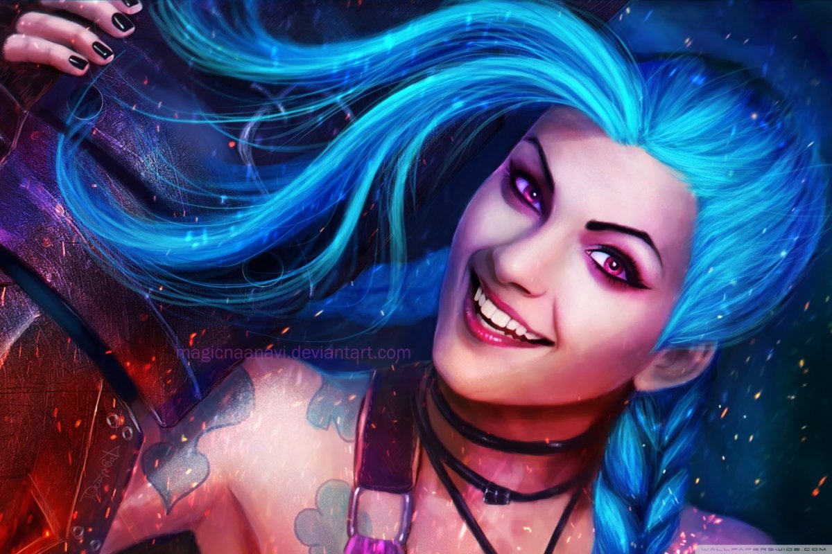 Маникюр Джинкс аркейн