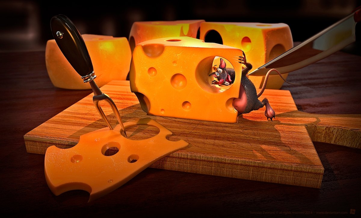 Красивый кусок сыра