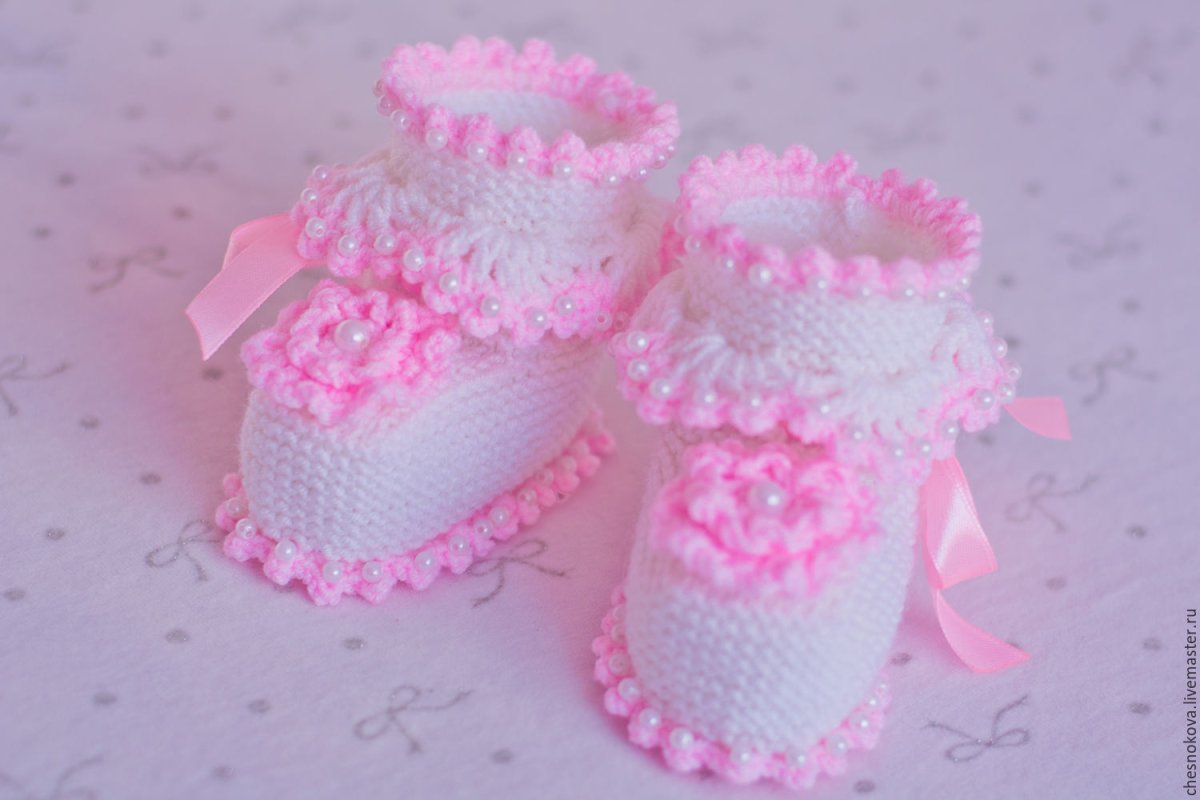 Красивые пинетки для девочки