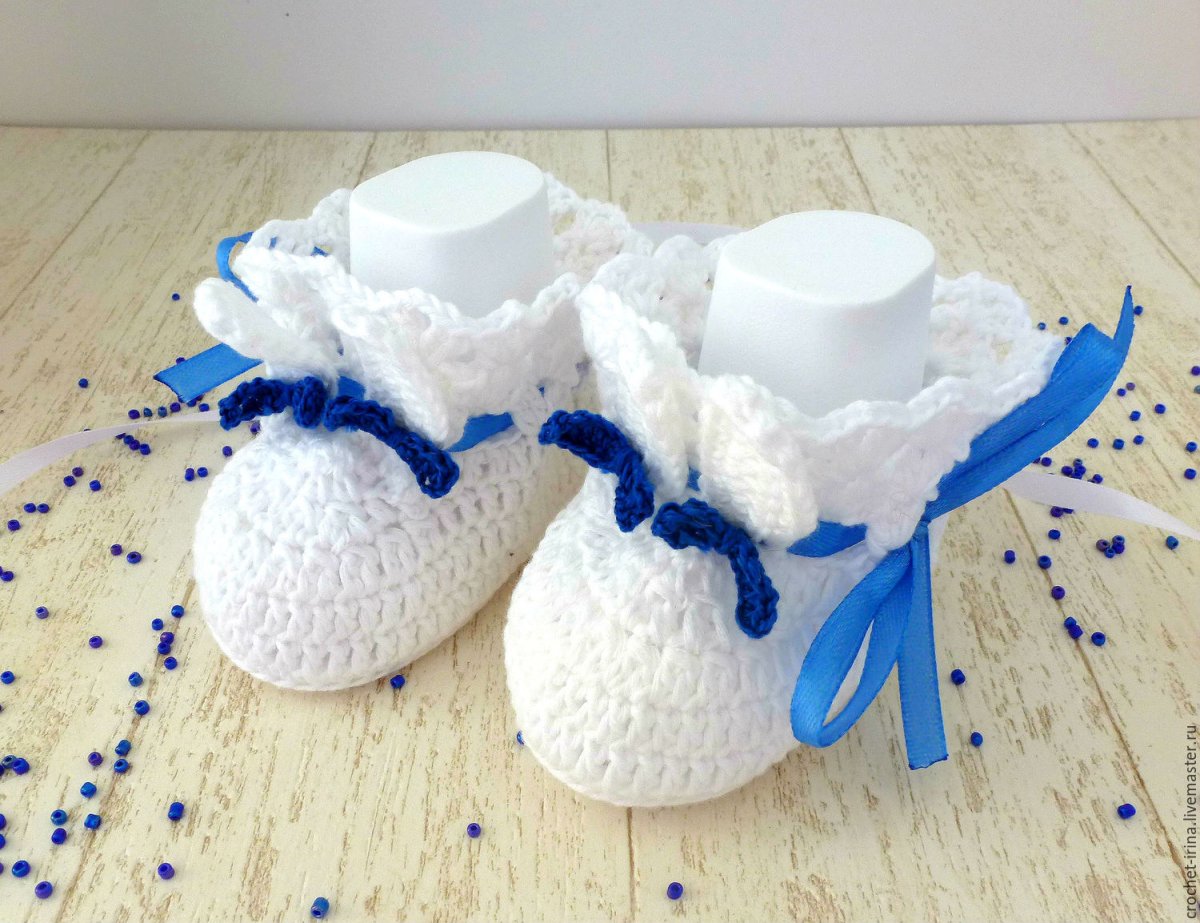 Пинетки крючком для девочки