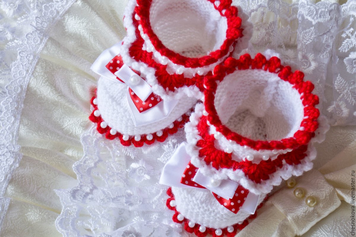 Пинетки для девочки новорожденной