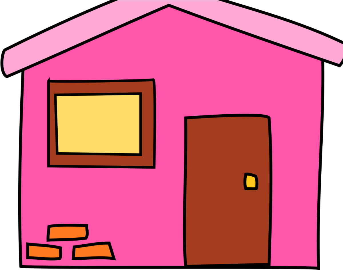 Красный и синий домики для букв