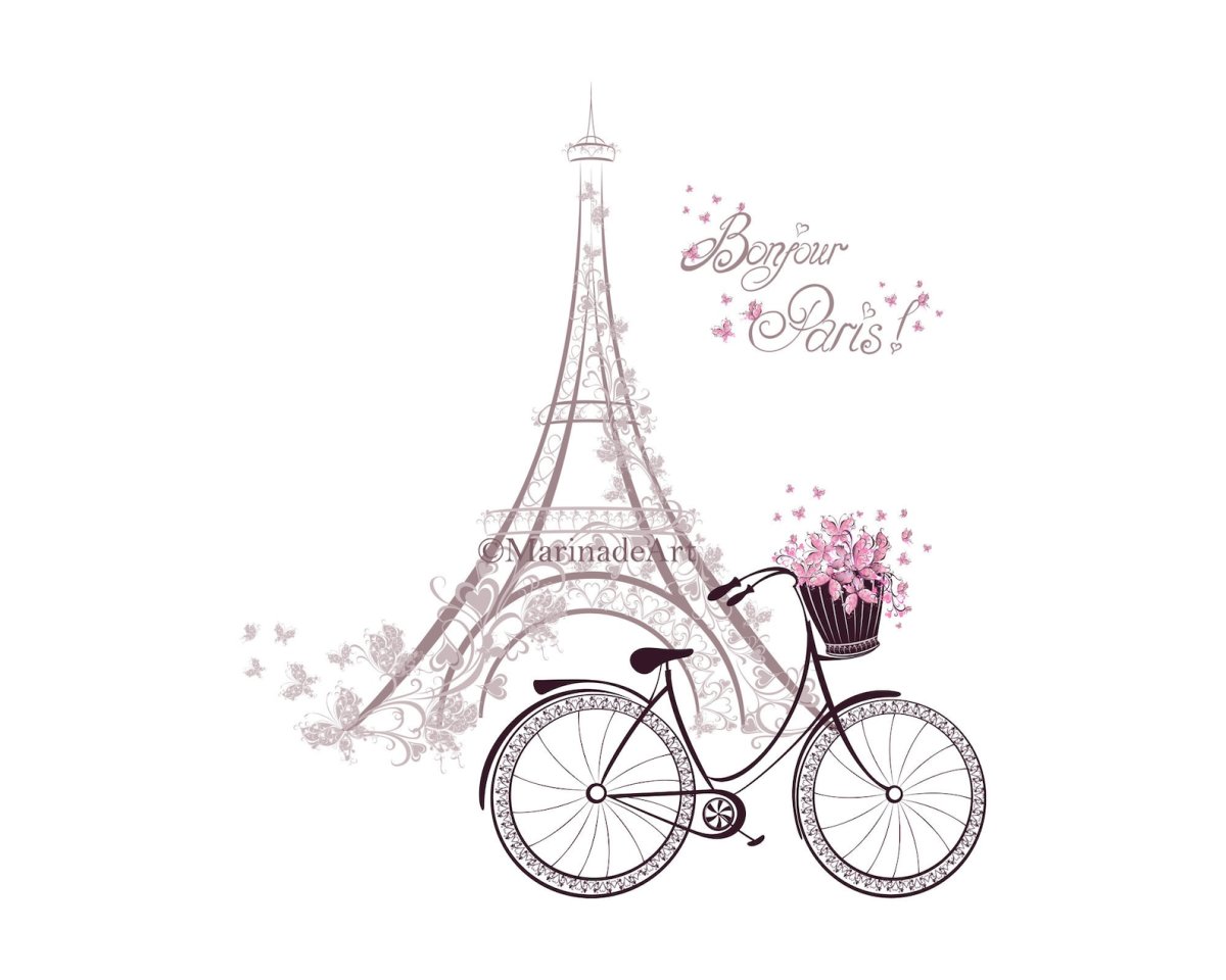 Эйфелева башня и велосипед