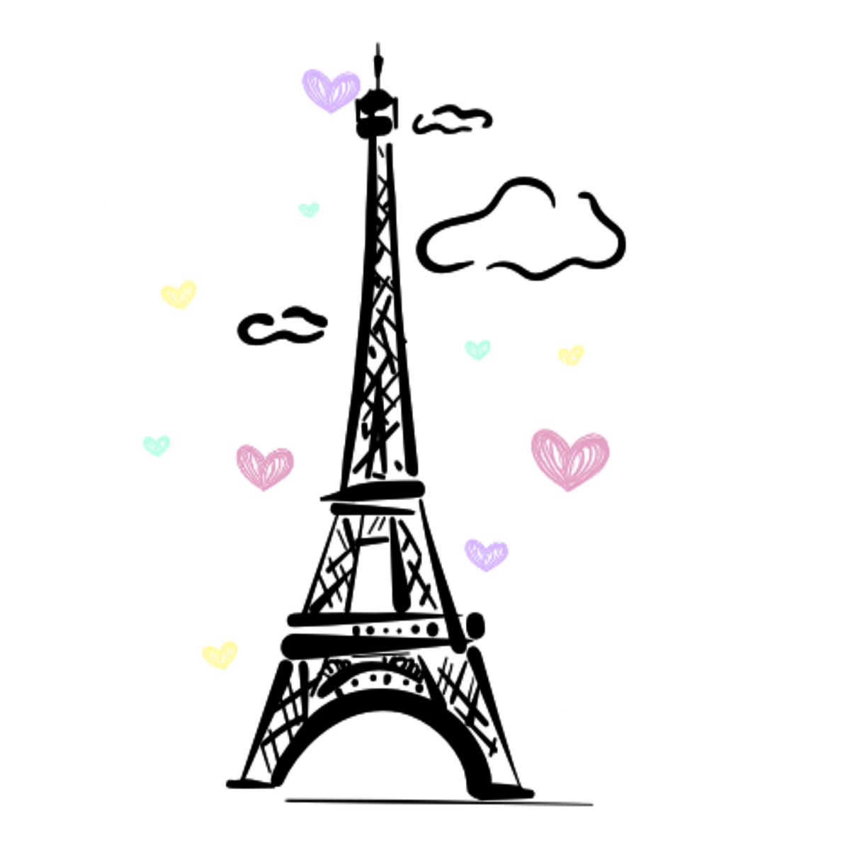 Эйфелева башня мультяшная