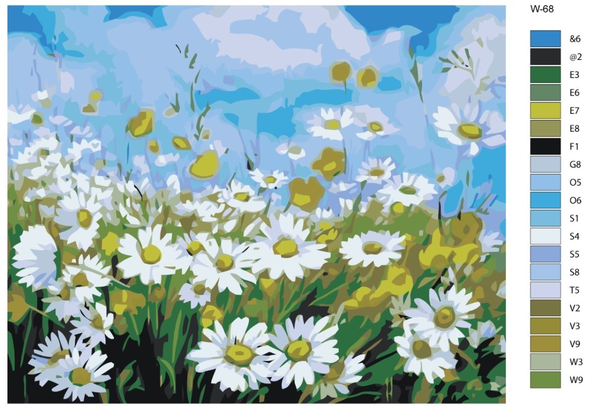 Живопись Ромашковые пейзажи