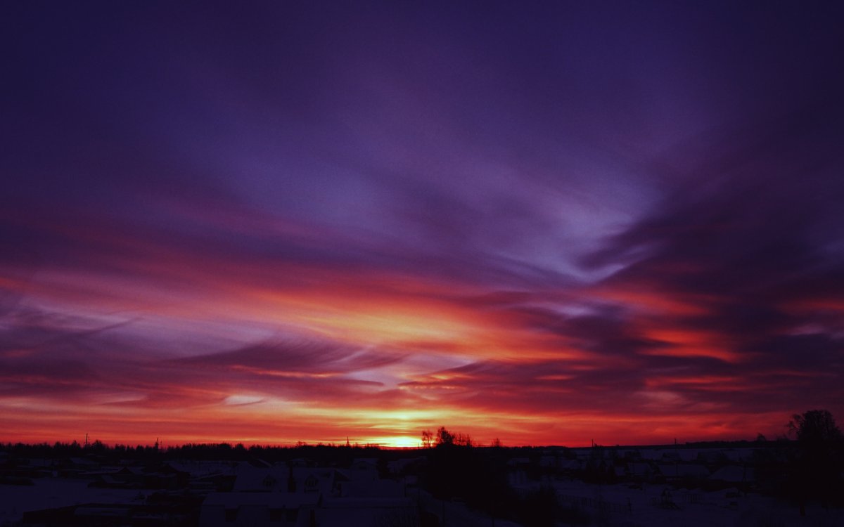 Красивое небо вечером