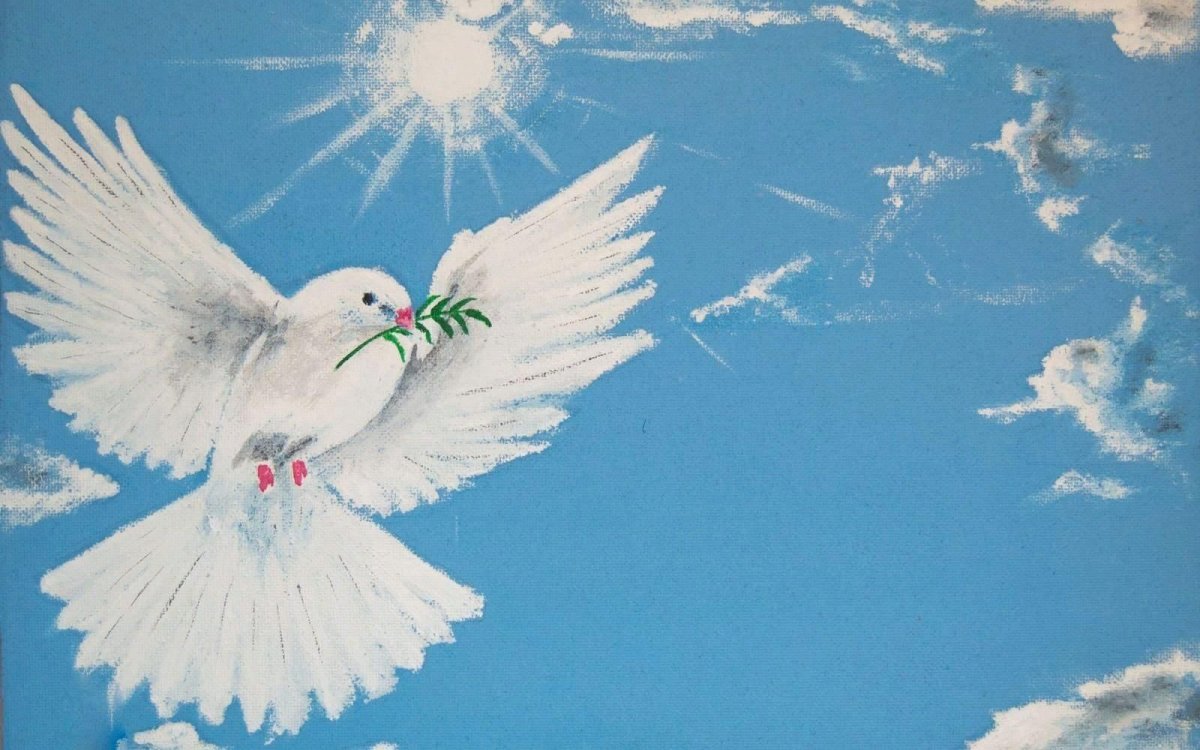 Рисунок под мирным небом