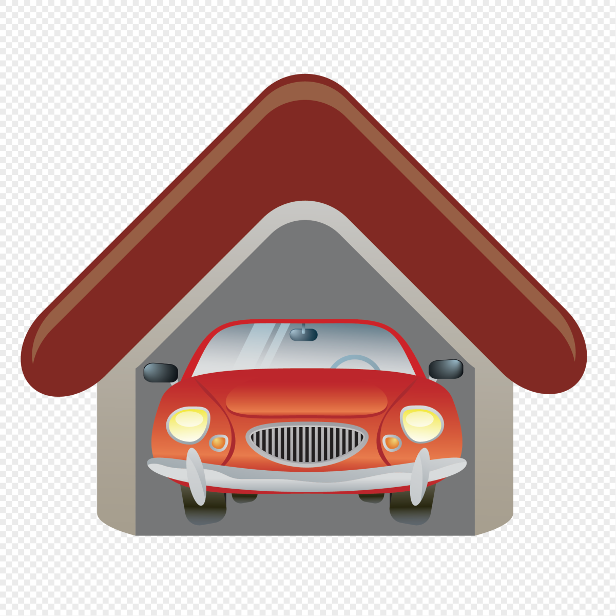 Гараж на прозрачном фоне
