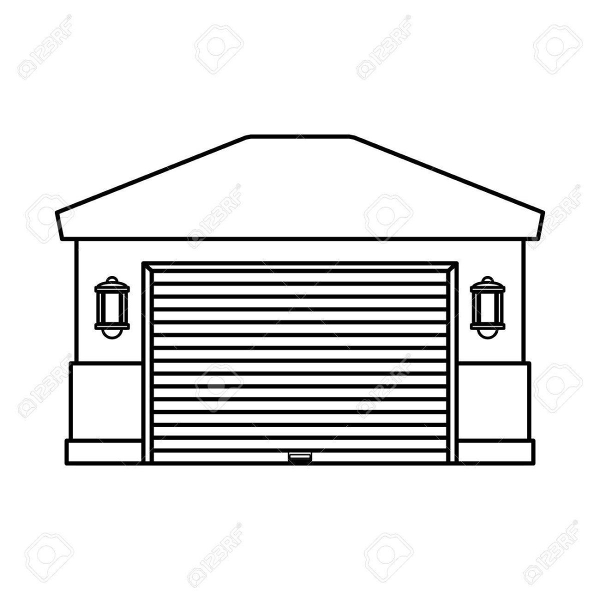 Гараж раскраска