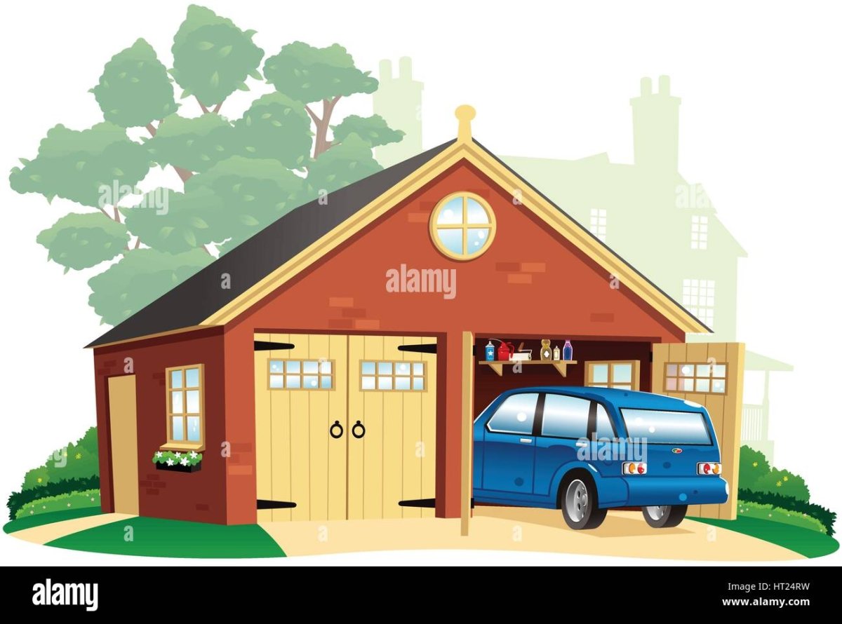 Мультяшный гараж для машин