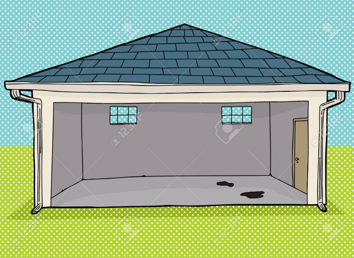 Гараж на белом фоне для детей