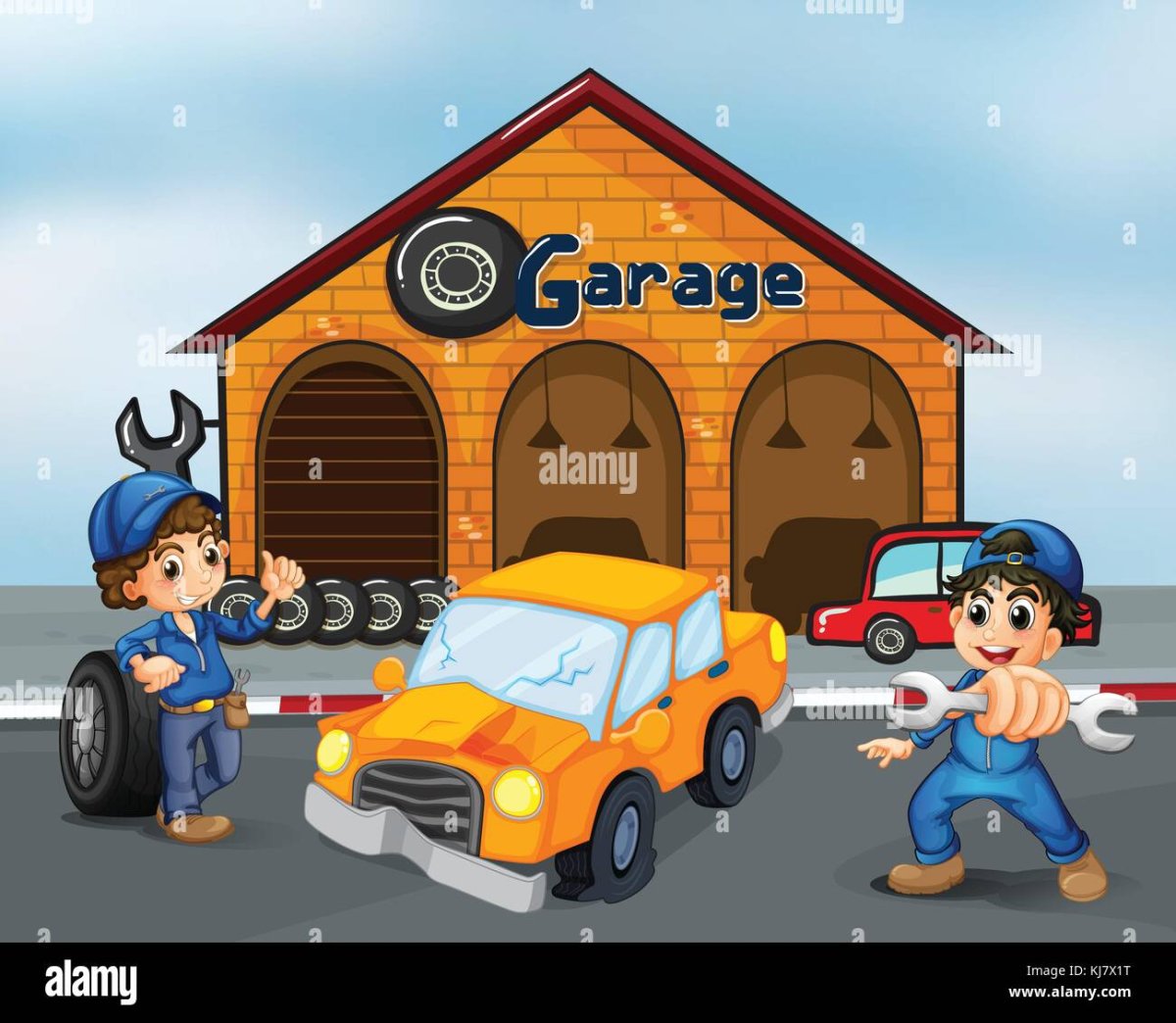 Гараж иллюстрация