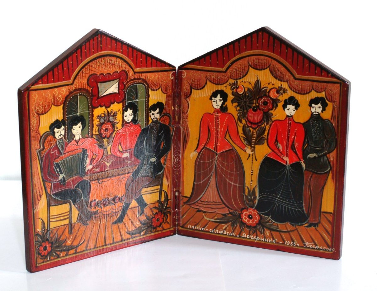 Городецкая роспись в Третьяковской галерее