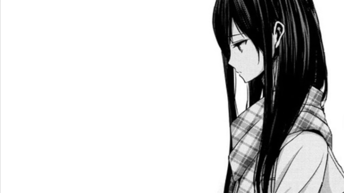 Черно белое аниме грустные