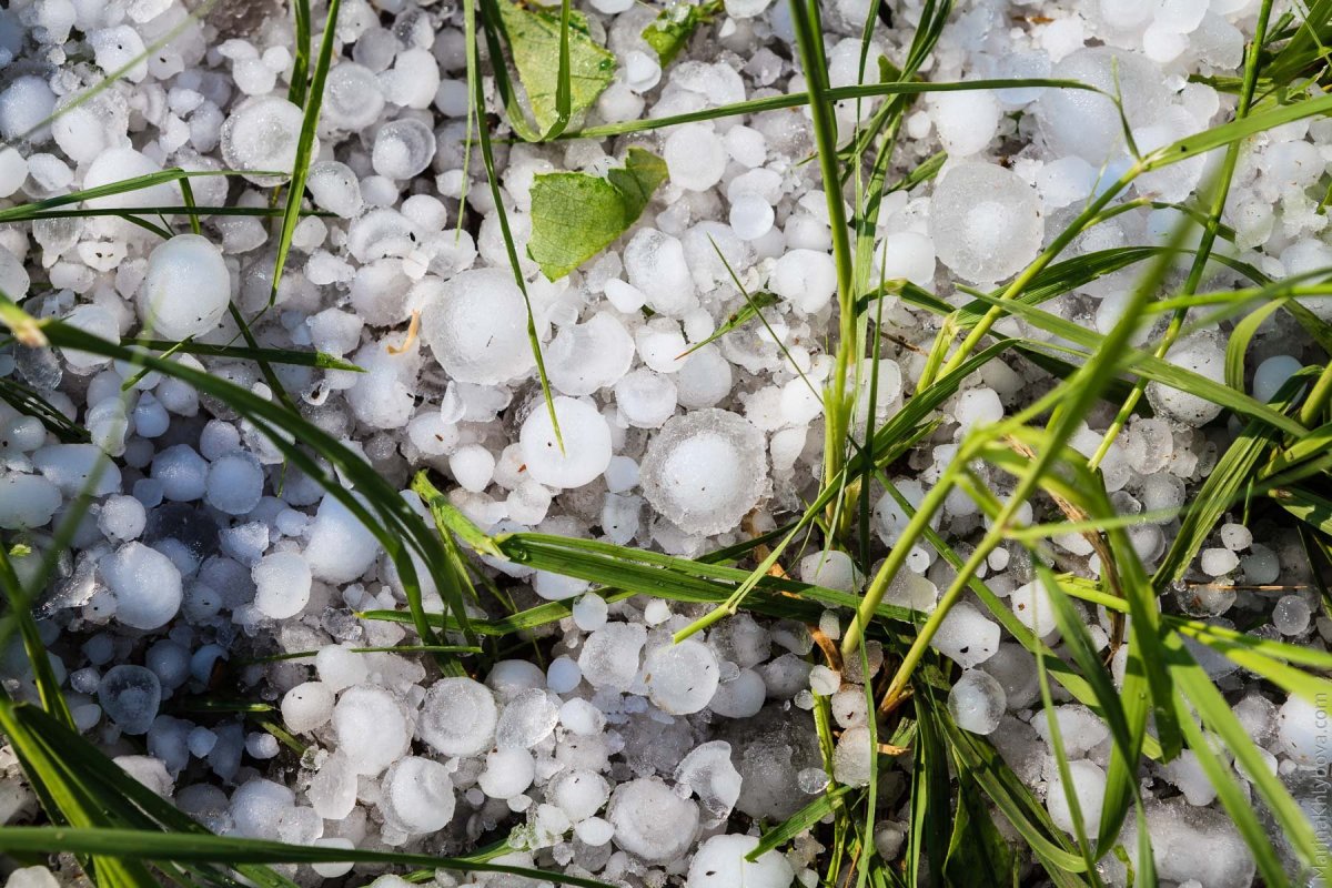 Крупный град