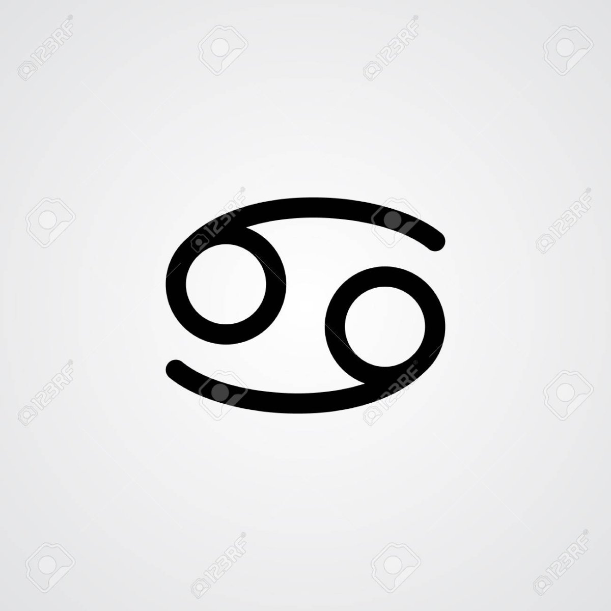 Cancer Zodiac sign на белом фоне