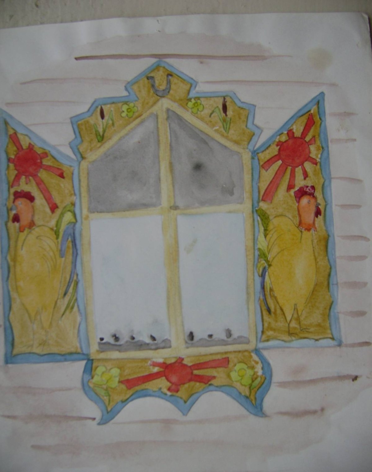 Русское народное окно рисунок