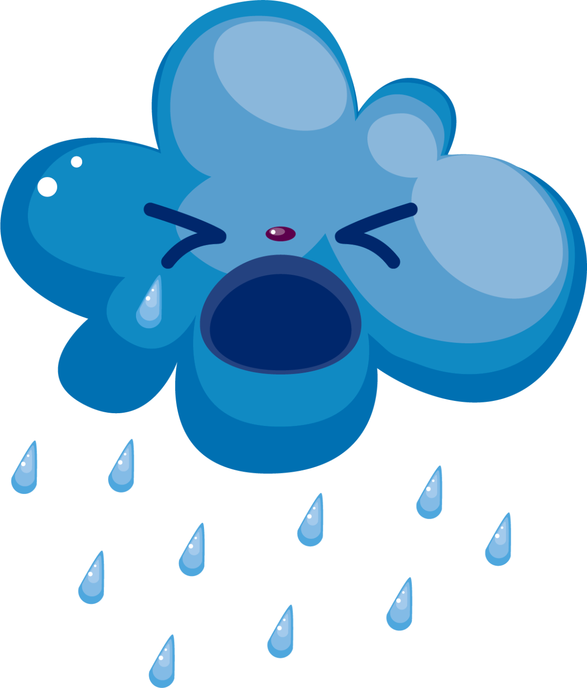 Раскраска веселое облачко для детей