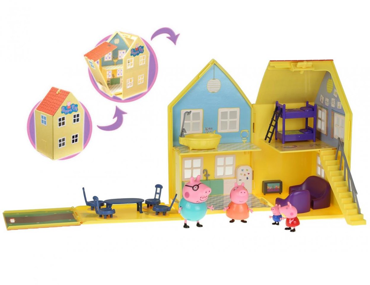 Обои свинки Пеппы с её домом