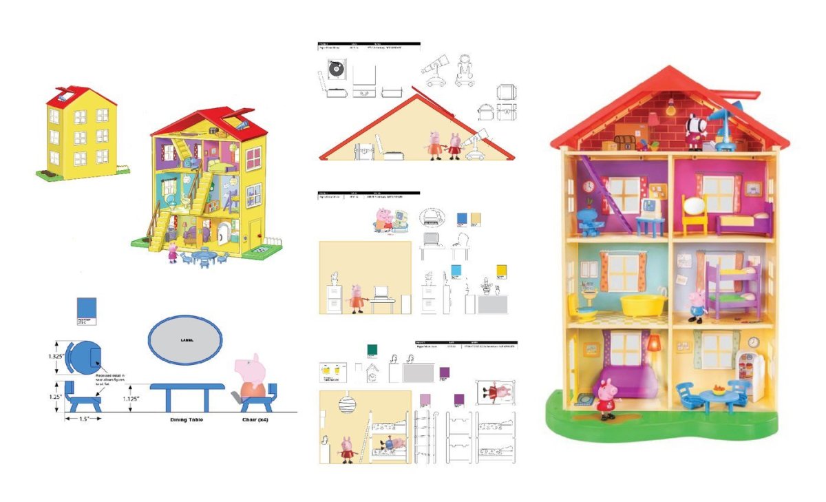 Бумажный домик свинки Пеппы