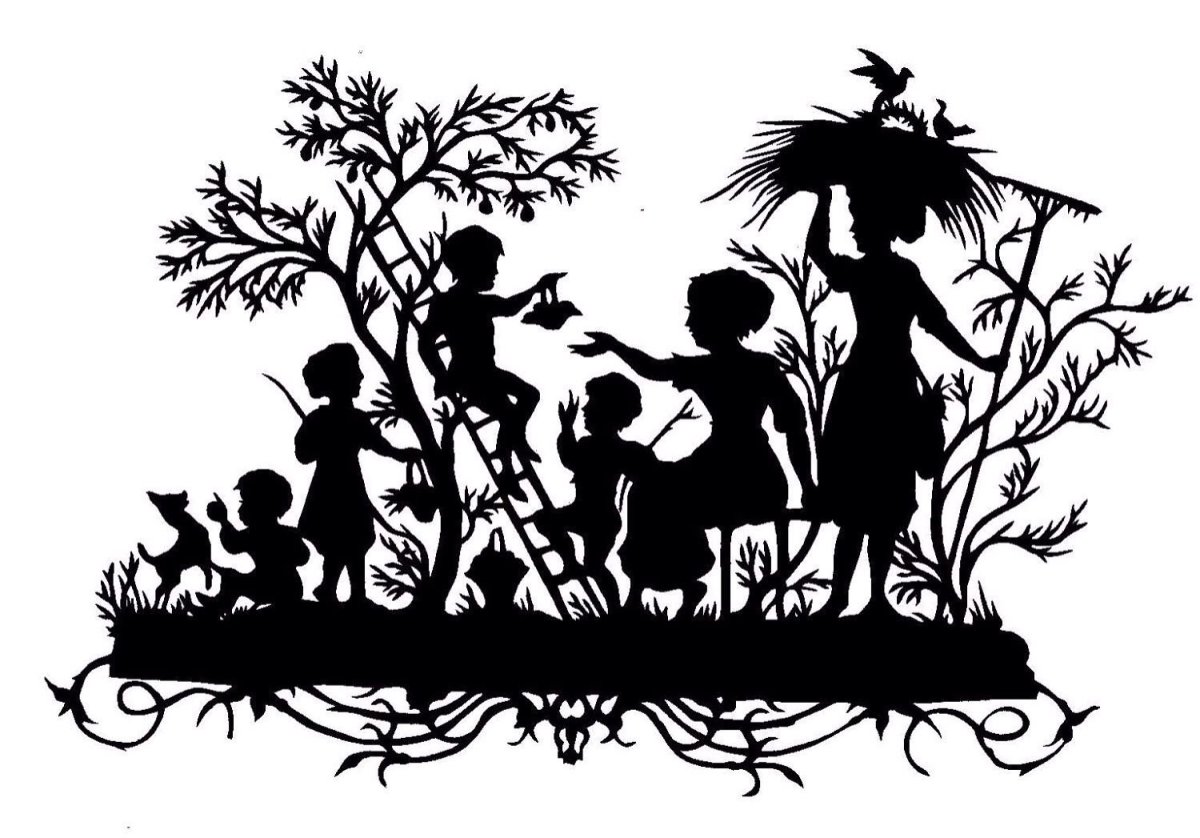 Силуэт парня и девушки